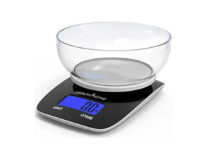 HealthSense Chef-Mate KS 33 Digital Kitchen Weighing Scale & Food Weight Machine for Health, Fitness, Home Baking & Cooking with Free Bowl, 1 Year Warranty & Batteries Included