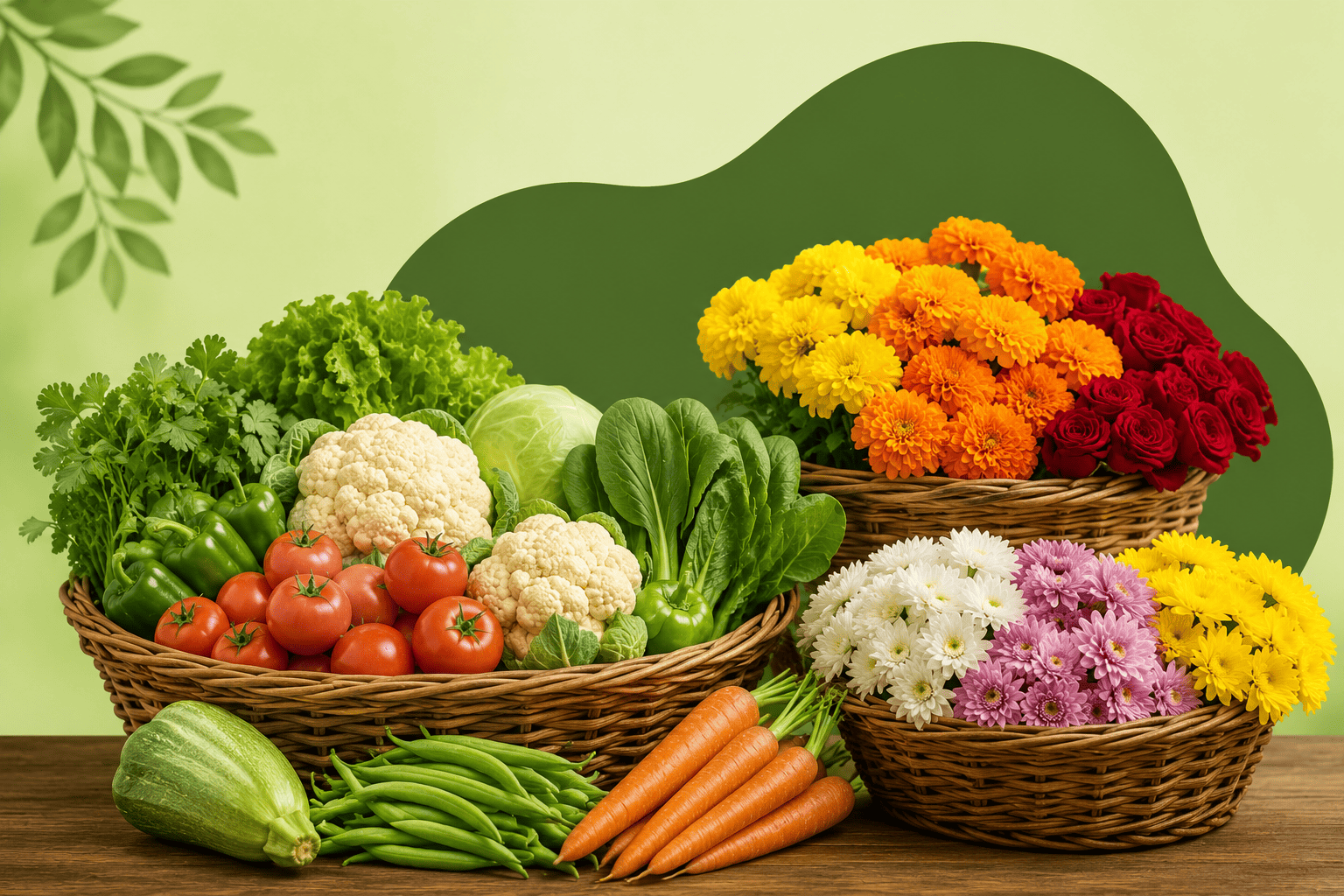 Top 10 vegetable and flower markets in Pune showcasing wholesale flower markets, fresh fruits and vegetables, nursery plants, gardening supplies, local farmers, and the best fresh produce markets in Maharashtra.