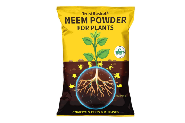 TrustBasket Neem Cake PowderNeem Khali (set of 2) - 450gm - Extracted Through Cold Press Technology - Higher Azadirachtin & Neem Oil Content - Organic Fertilizer and Pest Repellent for Plants