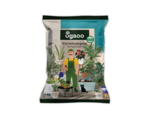 Ugaoo Organic Vermicompost for Plants 5 Kg Pure Earthworm Compost Manure Rich in NPK & Micronutrients Natural Plant Food for Indoor, Outdoor Flowering & Home Garden Sterilized and Odour-Free