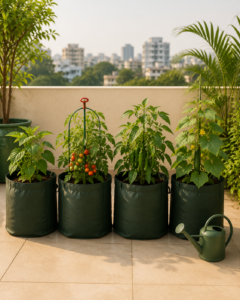 grow bag veggie patch