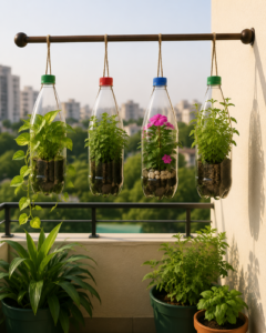 hanging bottle planters