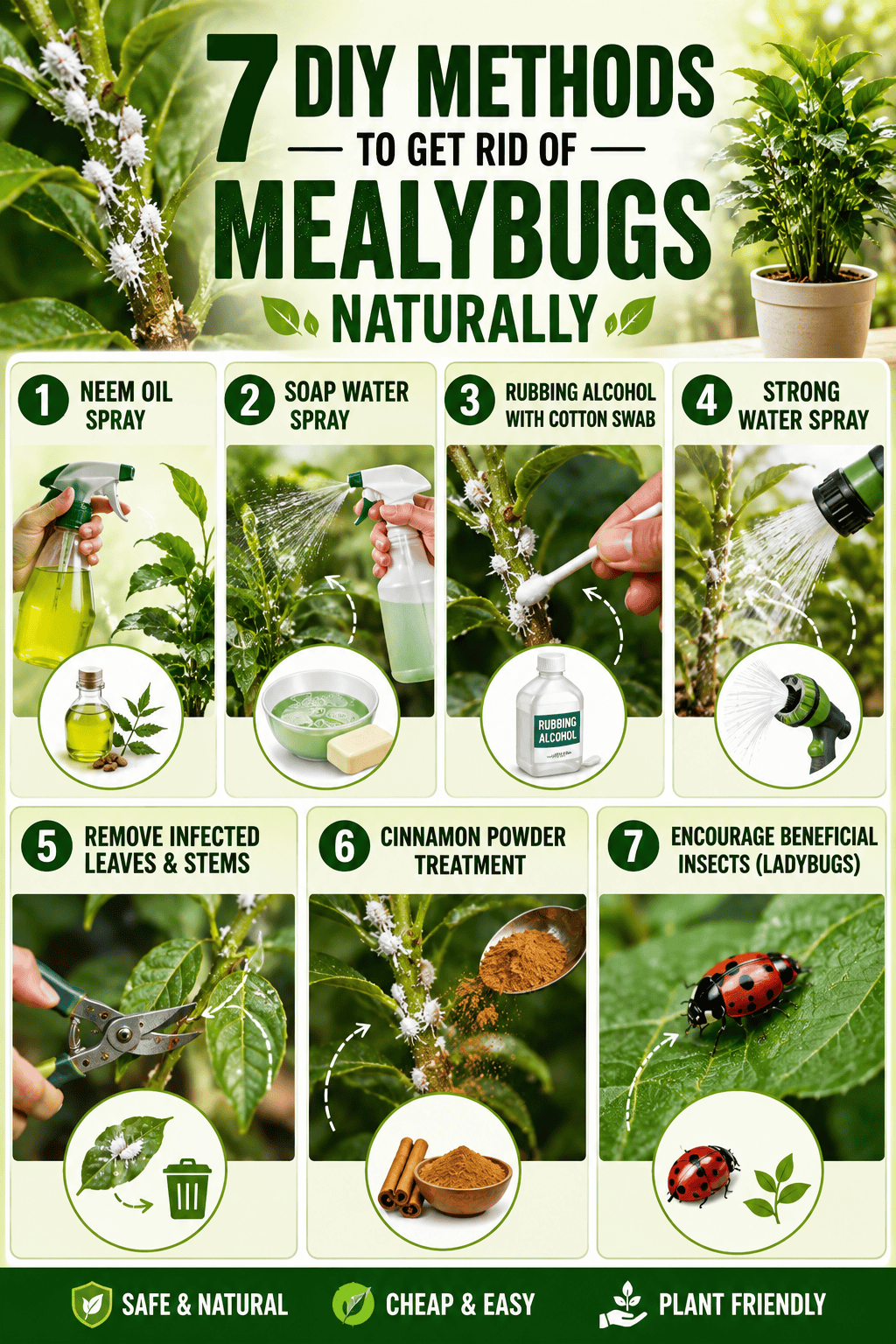7 DIY Methods To Get Rid Of Mealybugs On Plants Naturally