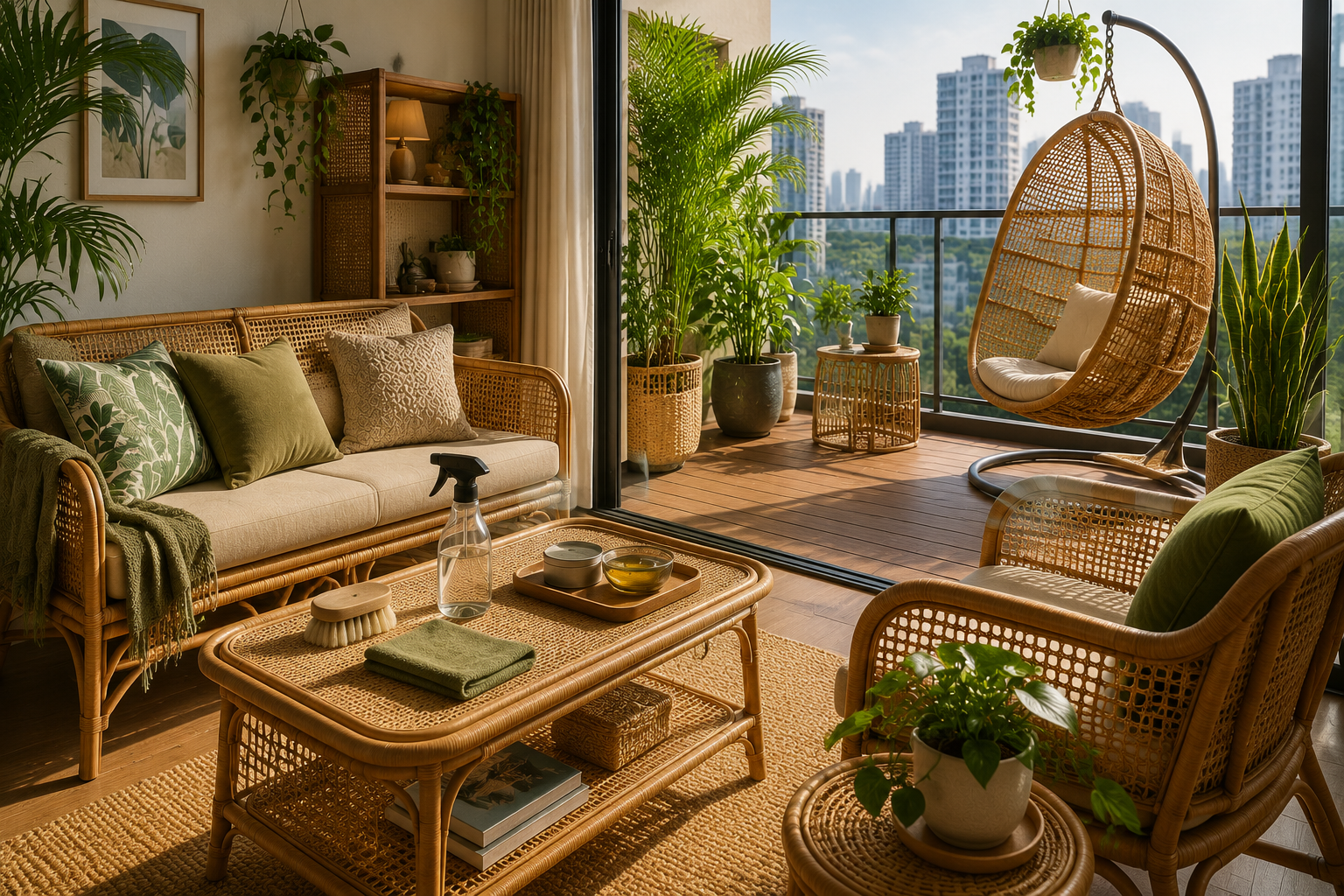 Cane Furniture Maintenance - Easy Tips For Balcony Cane Furniture And Home Cane Furniture
