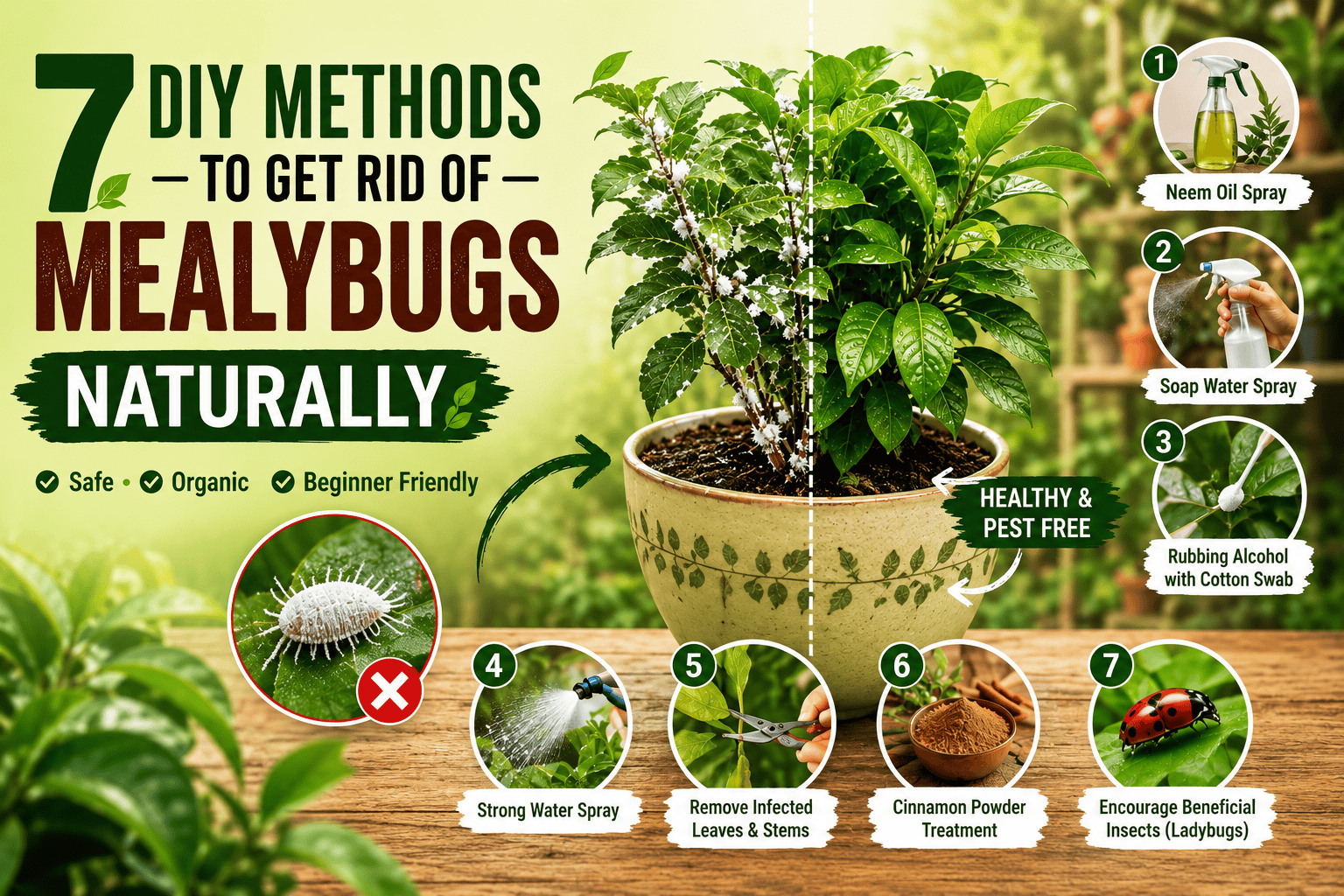 7 DIY Methods To Get Rid Of Mealybugs On Plants Naturally