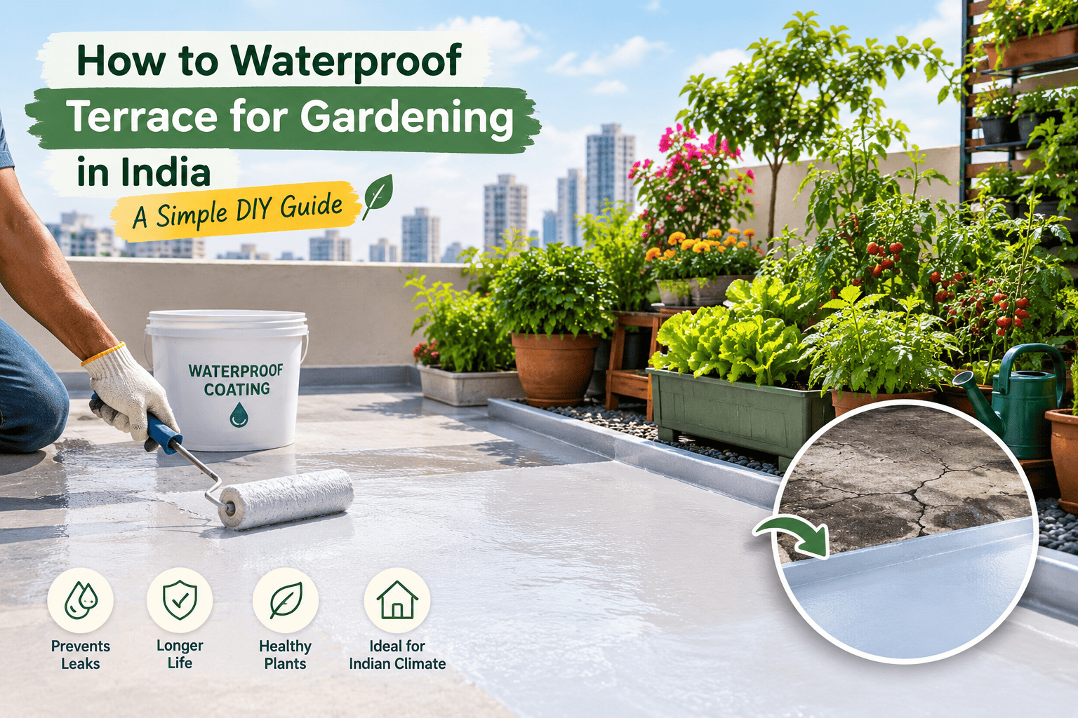 How To Waterproof Terrace For Gardening In India : A Simple DIY Guide How To Waterproof Terrace For Gardening In India : A Simple DIY Guide