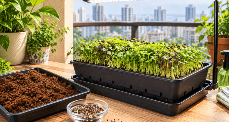 3 Important Materials Needed For Microgreens Growing In Balcony, Kitchen And Terrace Garden